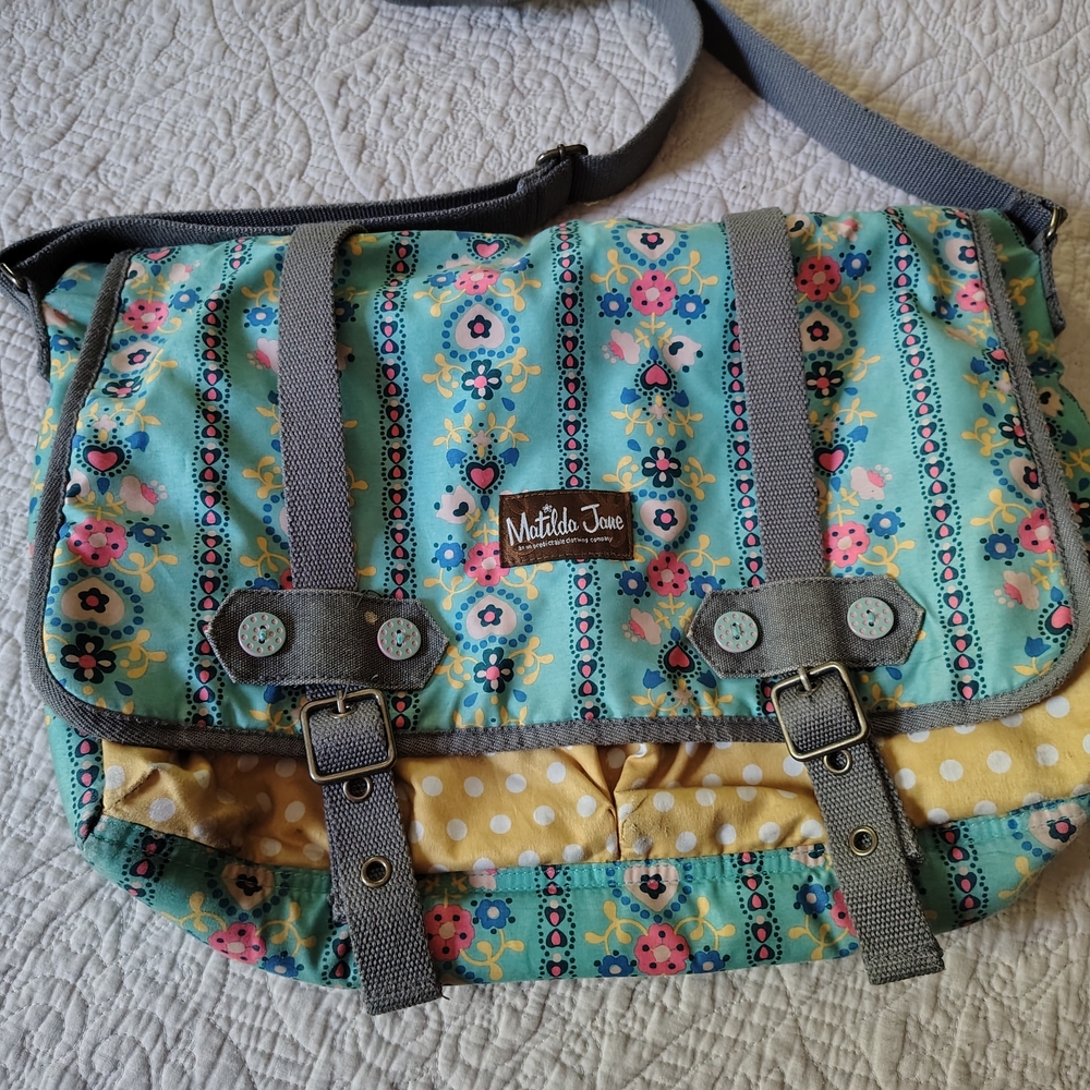 Matilda Jane Floral Crossbody Bag - Blue and Yellow